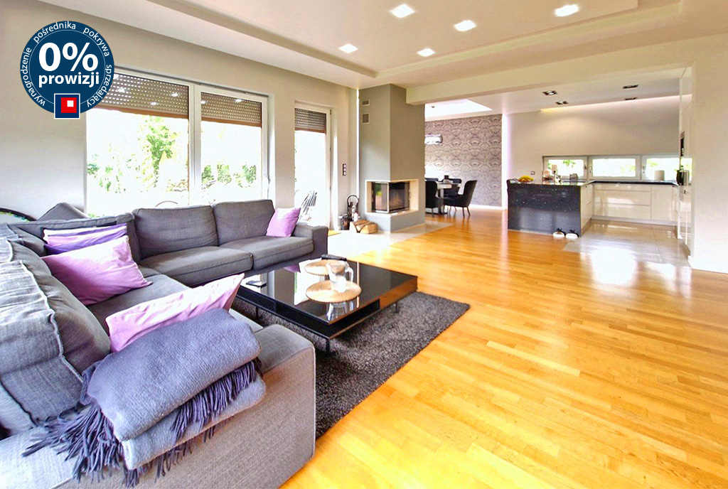 imponujący salon w luksusowej willi na sprzedaż Bielsko-Biała (okolice)