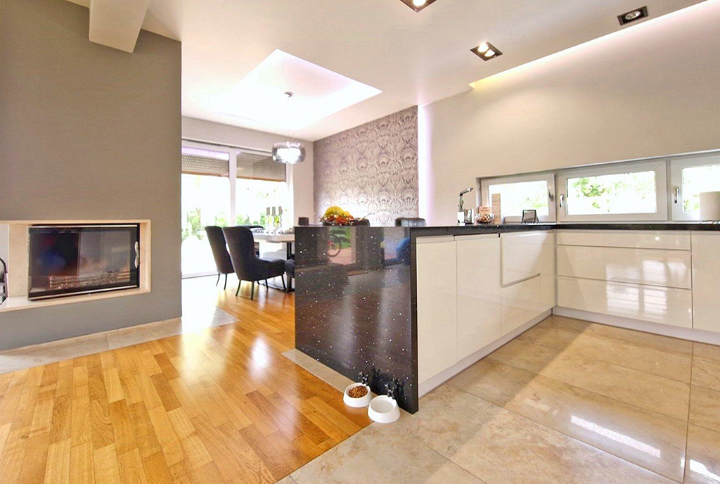 designerska kuchnia w ekskluzywnej willi na sprzedaż Bielsko-Biała (okolice)