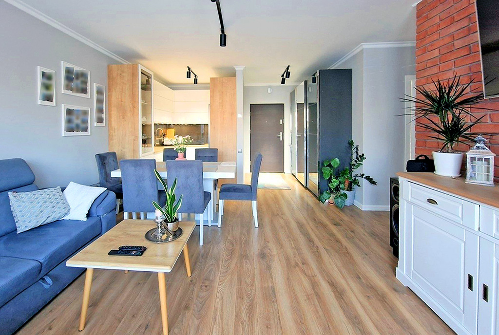 zaprojektowane zgodnie z najnowszymi trendami wnętrze ekskluzywnego apartamentu do sprzedaży Bielsko-Biała (okolice)