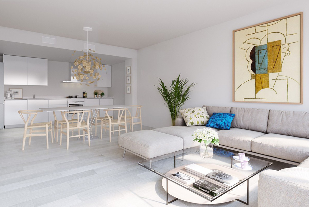 futurystyczne wnętrze ekskluzywnego apartamentu do sprzedaży Hiszpania (Benalmadena)