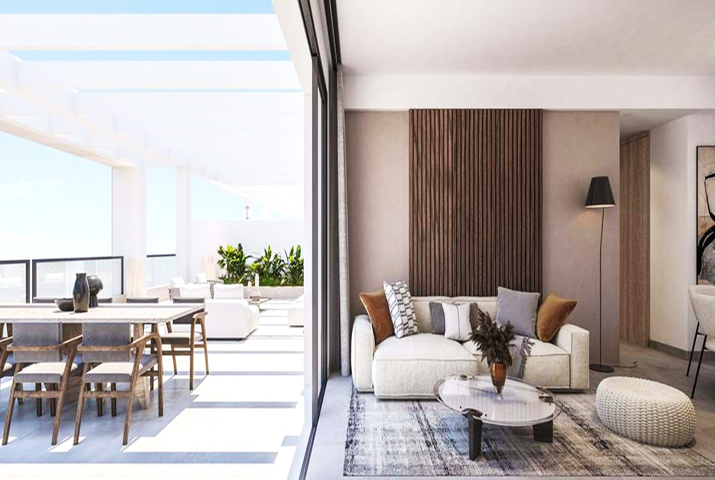 komfortowe wnętrze ekskluzywnego apartamentu do sprzedaży Hiszpania (Mijas)
