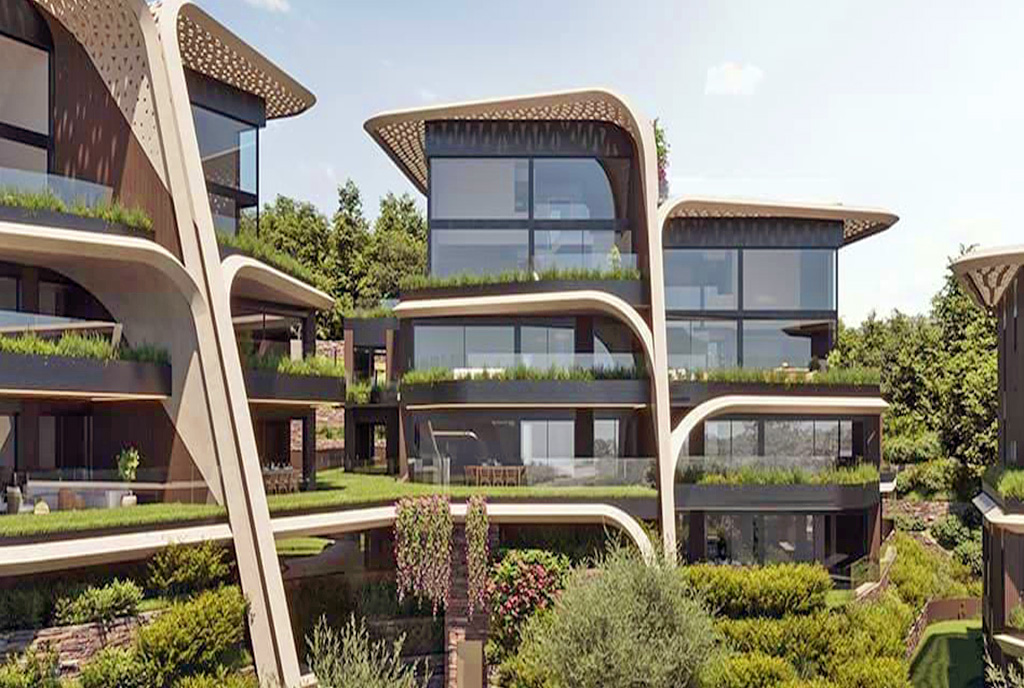 imponujący projekt apartamentowca, w którym mieści się oferowany do sprzedaży luksusowy apartament Hiszpania (Sotogrande)