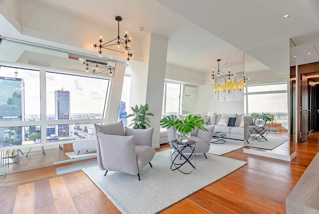 eleganckie wnętrze ekskluzywnego apartamentu do wynajęcia Warszawa