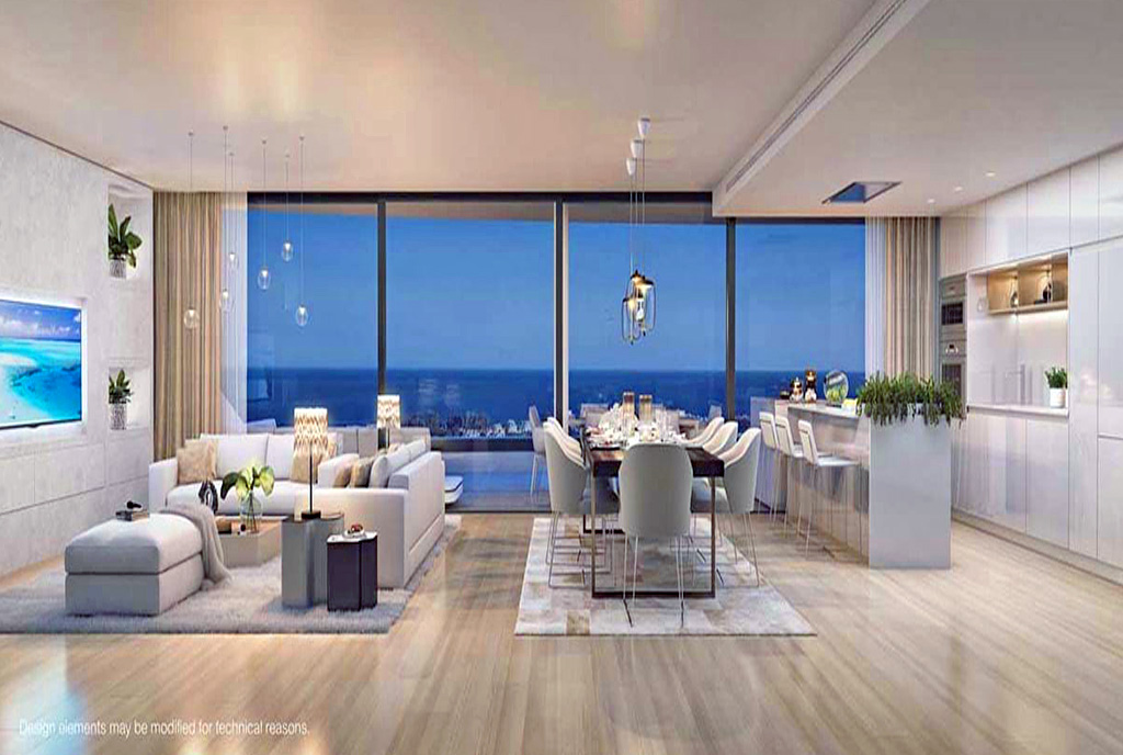 imponujących rozmiarów salon w luksusowym apartamencie na sprzedaż Hiszpania (Fuengirola)