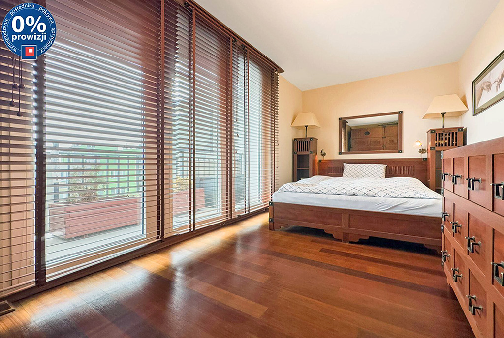 zaciszna sypialnia w ekskluzywnym apartamencie do sprzedaży Katowice (okolice)