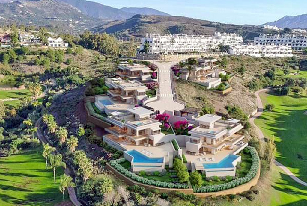 rzut na osiedle, na którym mieści się luksusowy apartament do sprzedaży Hiszpania (Estepona)