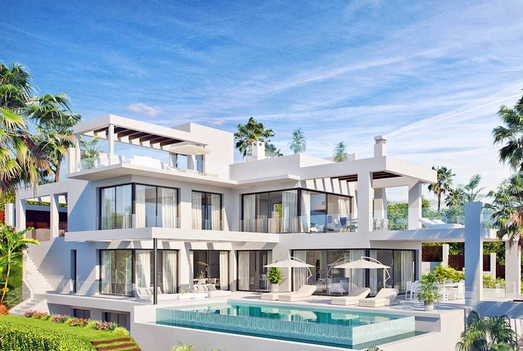 okazała bryła ekskluzywnej willi do sprzedaży Hiszpania (Estepona)