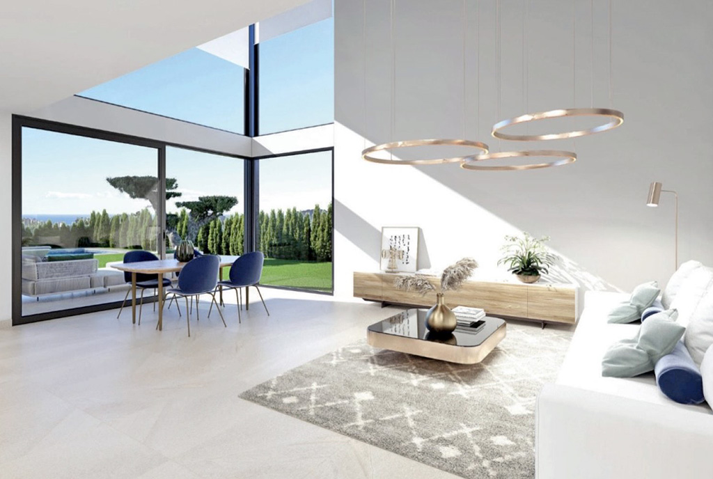 imponujący salon w luksusowej willi na sprzedaż Hiszpania (Finersat)