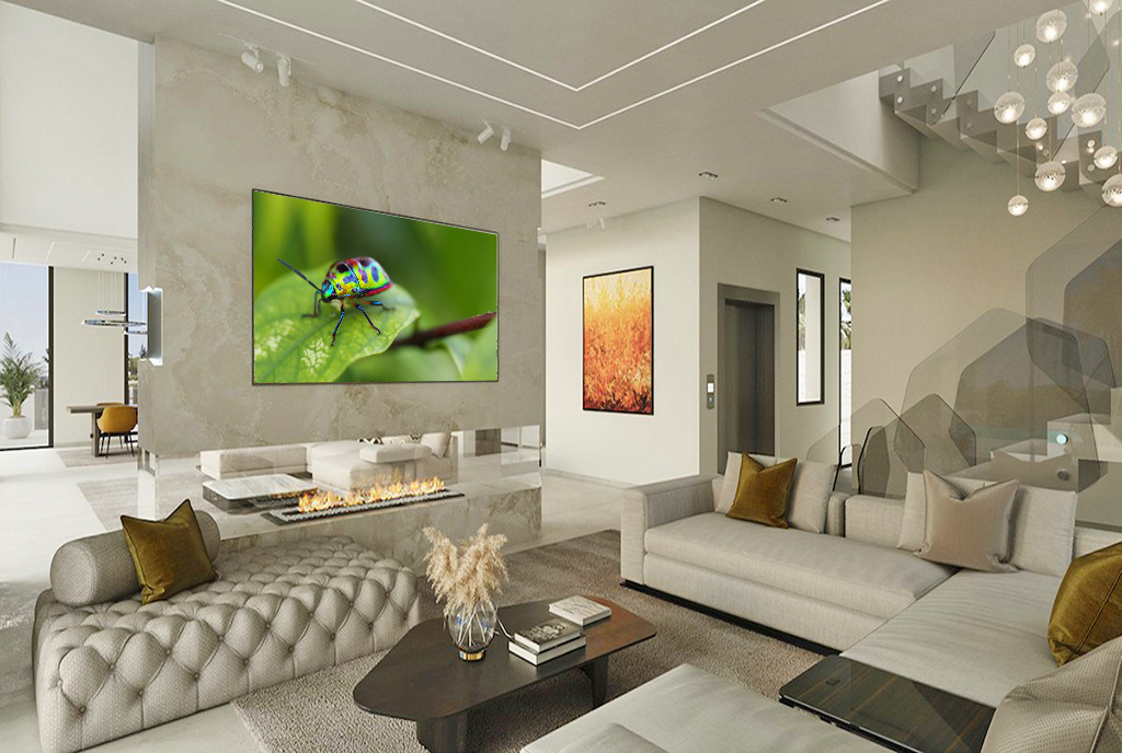 elegancki salon w luksusowej willi na sprzedaż Hiszpania (Marbella)