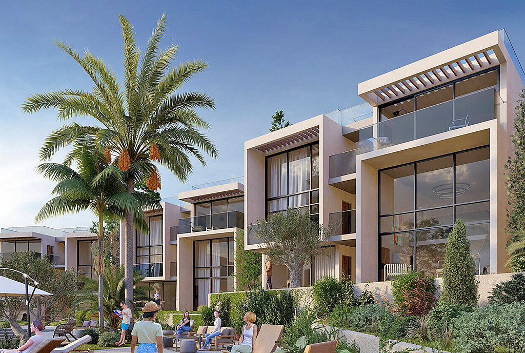 egzotyczne osiedle, w którym mieści się oferowany do sprzedaży ekskluzywny apartament Cypr (Girne)