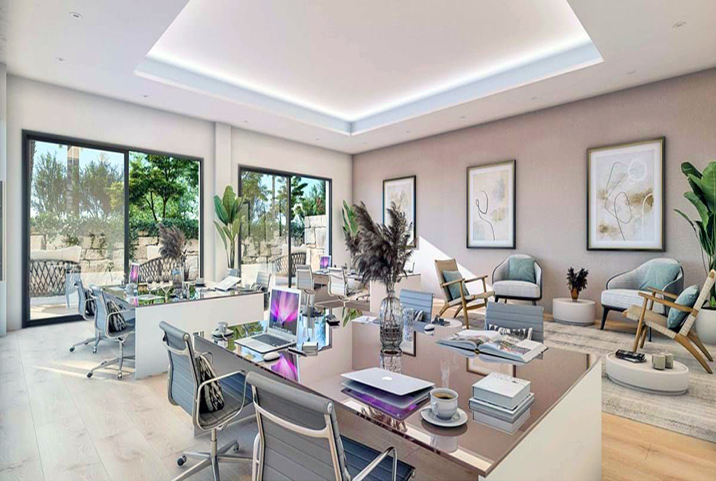efektownie oświetlone wnętrze ekskluzywnego apartamentu do sprzedaży Hiszpania (Fuengirola)