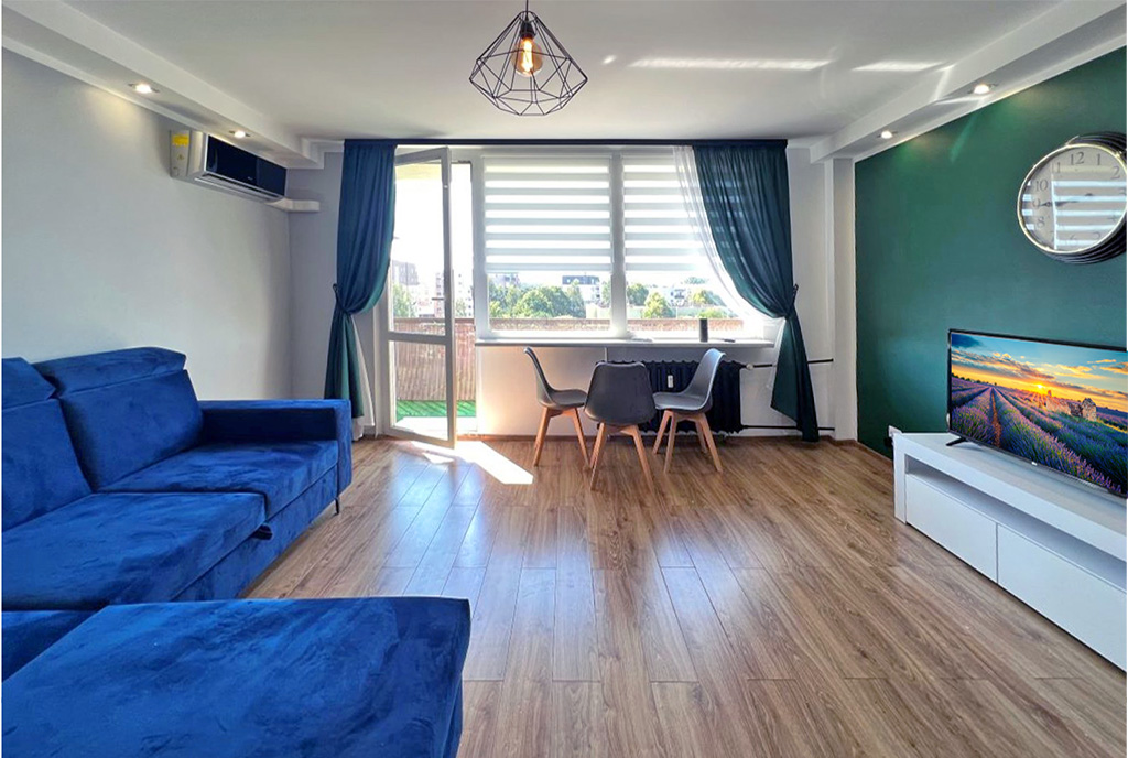 elegancki salon w ekskluzywnym apartamencie do wynajęcia Zielona Góra (okolice)