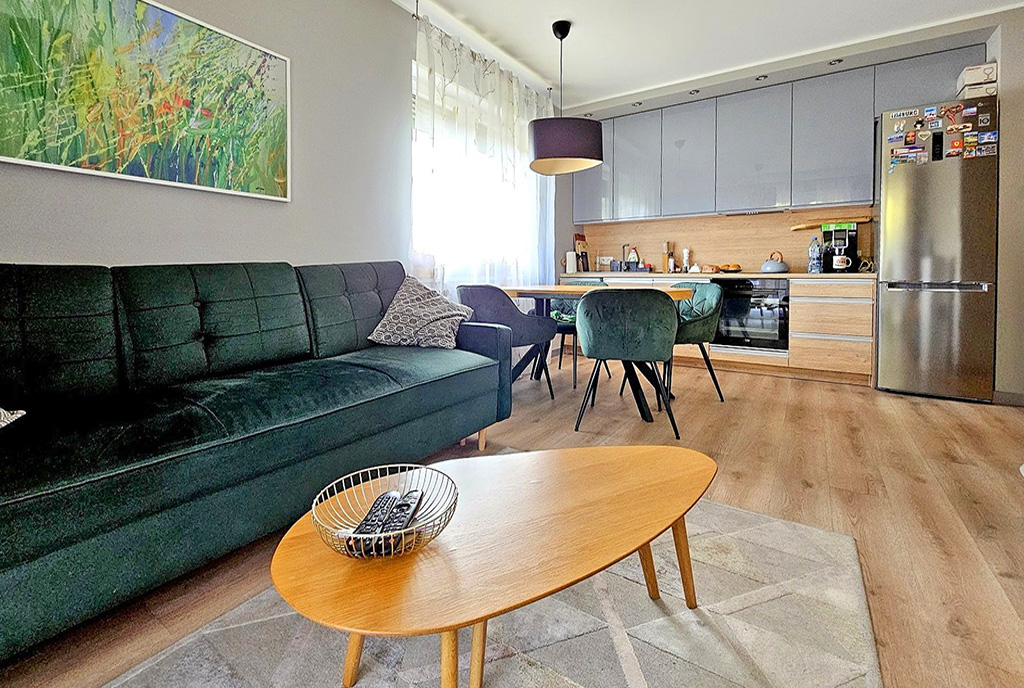 elegancki salon w ekskluzywnym apartamencie do wynajęcia Inowrocław