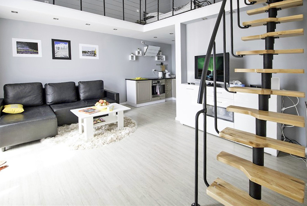 2-poziomowe wnętrze ekskluzywnego apartamentu do wynajęcia Szczecin