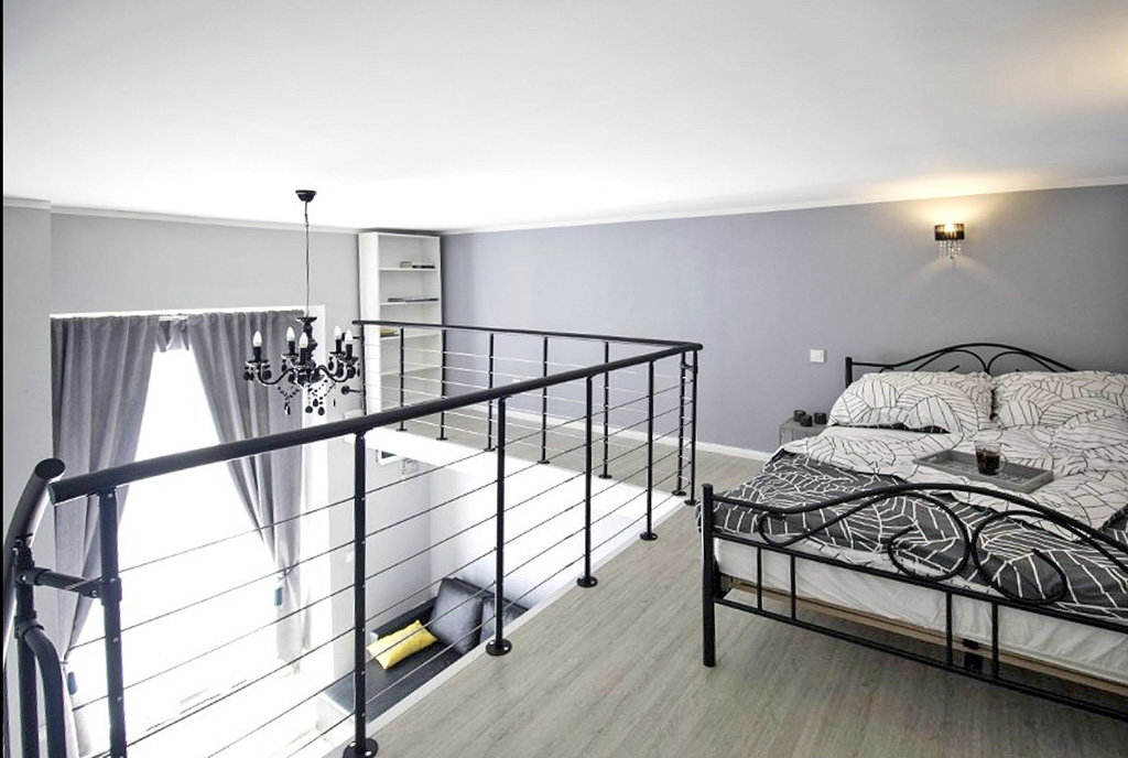 antresola z sypialnią w ekskluzywnym apartamencie na wynajem Szczecin