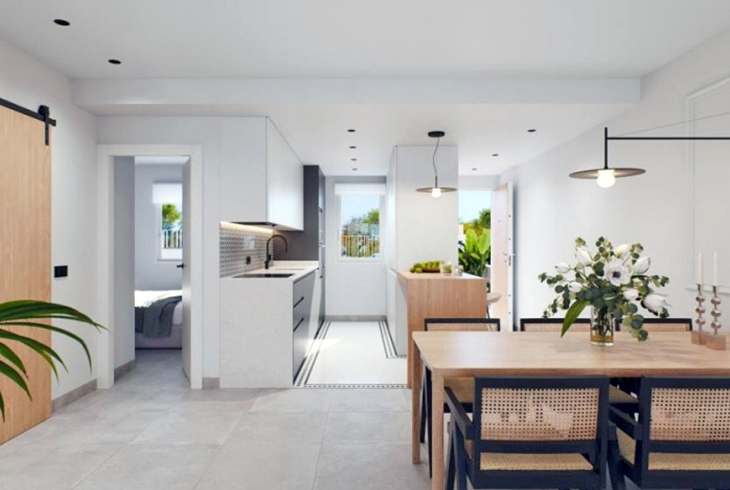 zaprojektowane w bieli wnętrze ekskluzywnego apartamentu do sprzedaży Hiszpania (Pilar De La Horadada)