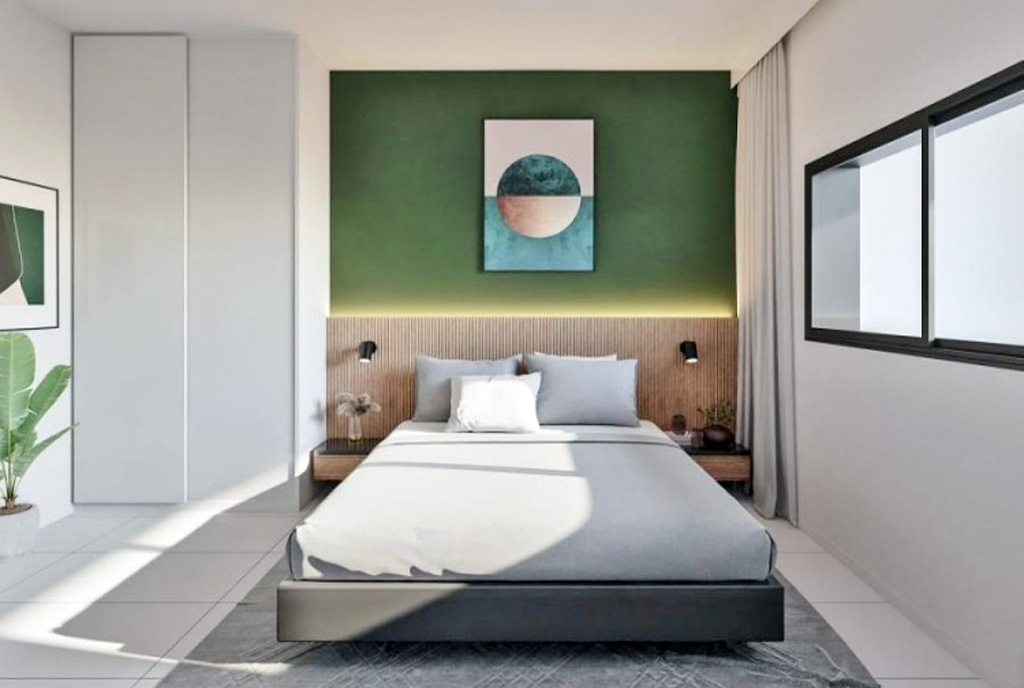 elegancka sypialnia w luksusowym apartamencie na sprzedaż Hiszpania (San Miguel de Salinas)