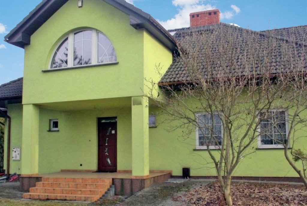 imponujące wejście z kolumnami do ekskluzywnej willi do sprzedaży Częstochowa (okolice)