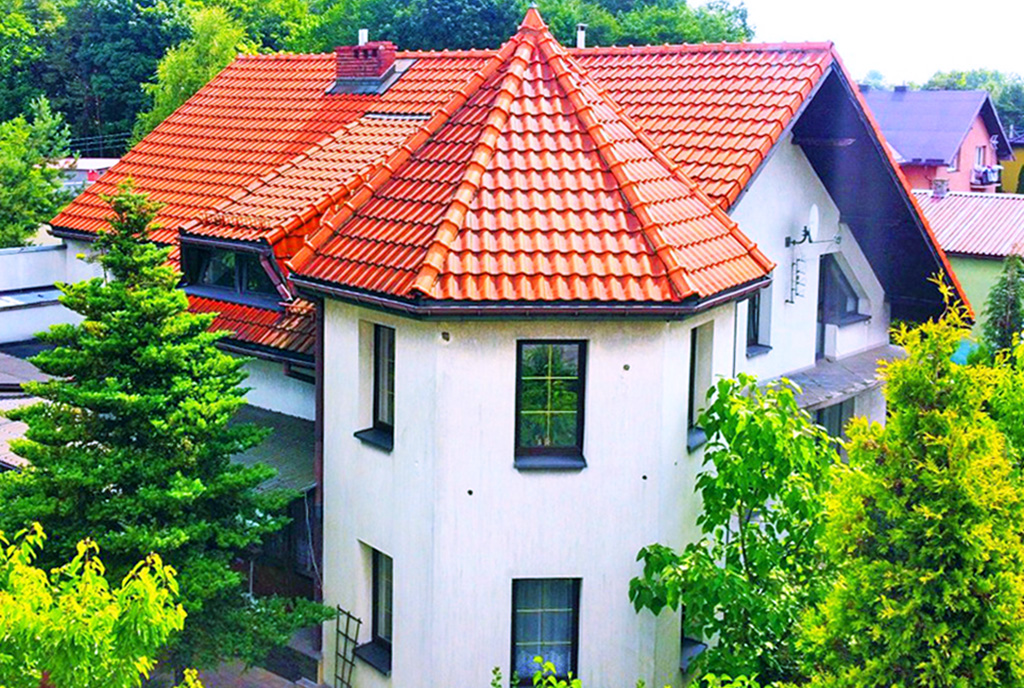 widok z lotu ptaka na ekskluzywną willę do sprzedaży Katowice (okolice)