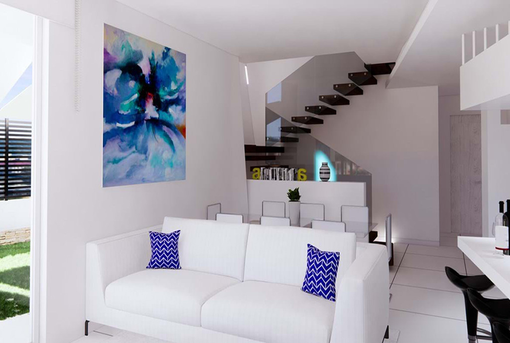 fragment salonu w ekskluzywnej willi na sprzedaż Hiszpania (Estepona)