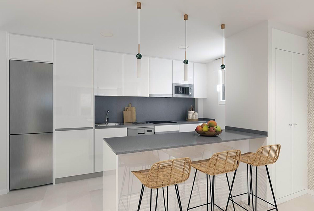 jadalnia oraz kuchnia w luksusowej willi na sprzedaż Hiszpania (Mijas Costa)