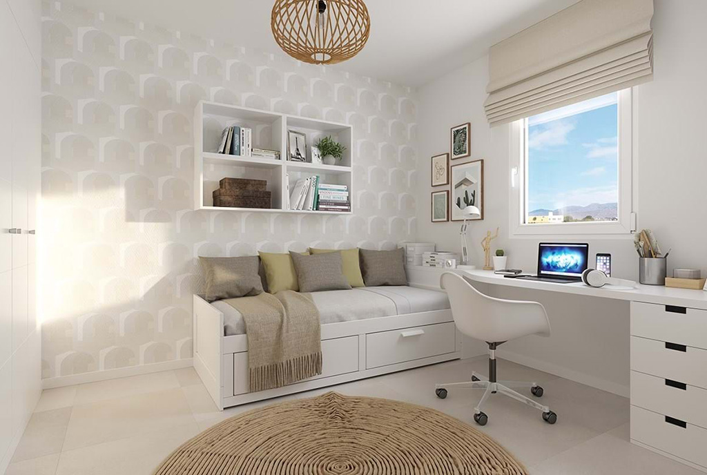 zdjęcie prezentuje jeden z pokoi w luksusowej willi do sprzedaży Hiszpania (Mijas Costa)