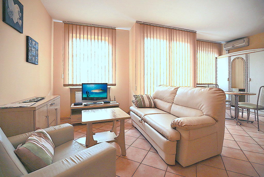 stylowy pokój dzienny w luksusowym apartamencie do wynajmu Szczecin