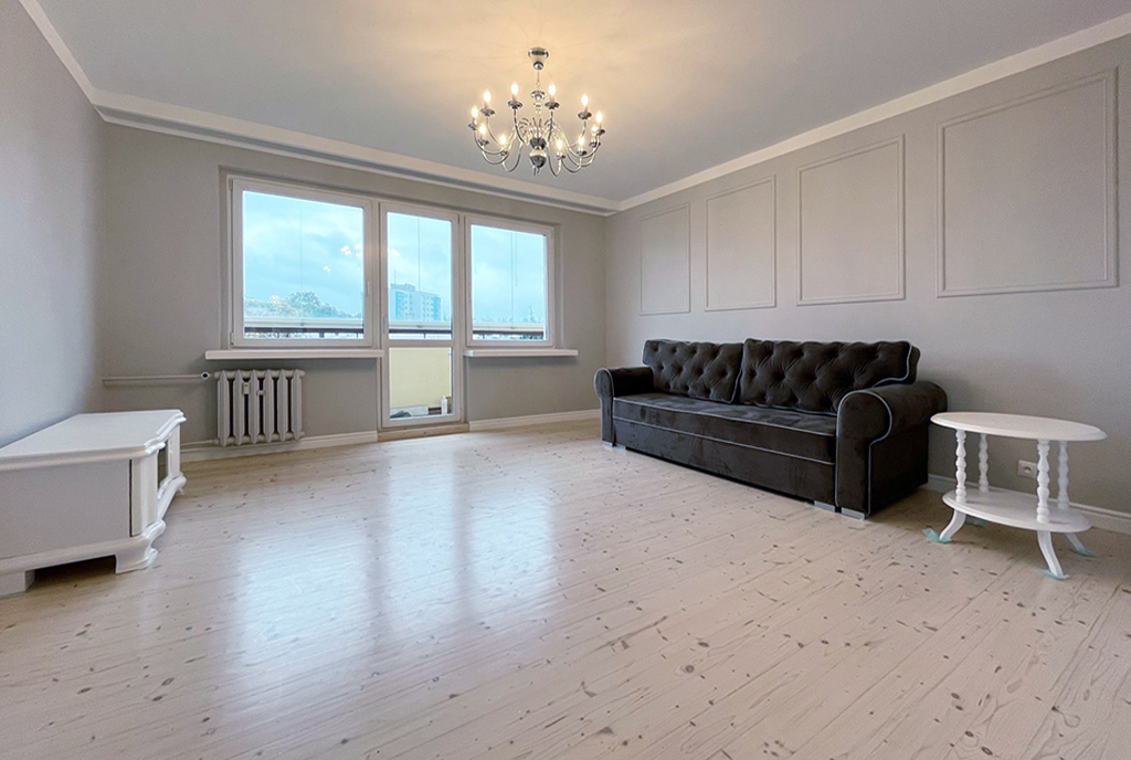 elegancki pokój dzienny w ekskluzywnym apartamencie do wynajęcia Szczecin