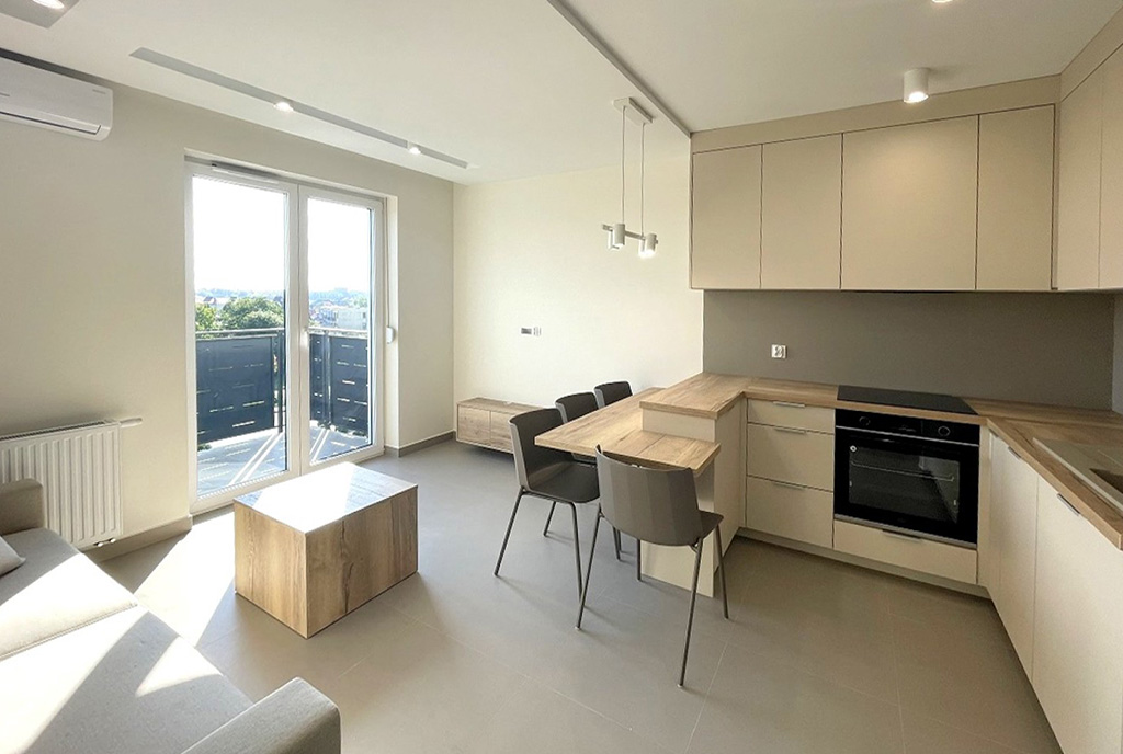 futurystyczny design wnętrza ekskluzywnego apartamentu do wynajęcia Inowrocław
