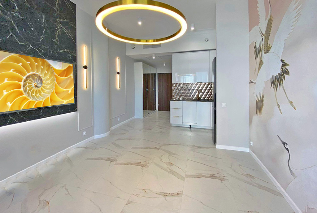 zapierające dech w piersiach wnętrze luksusowego apartamentu do wynajmu Szczecin