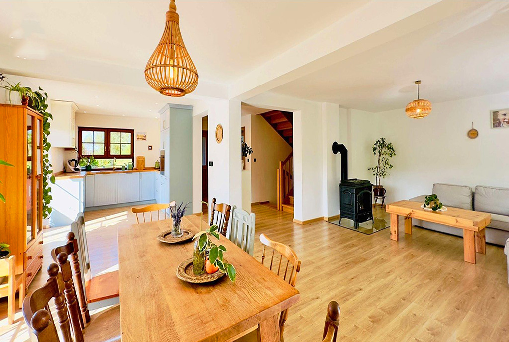 elegancki salon w luksusowej willi na sprzedaż Bielsko-Biała (okolice)