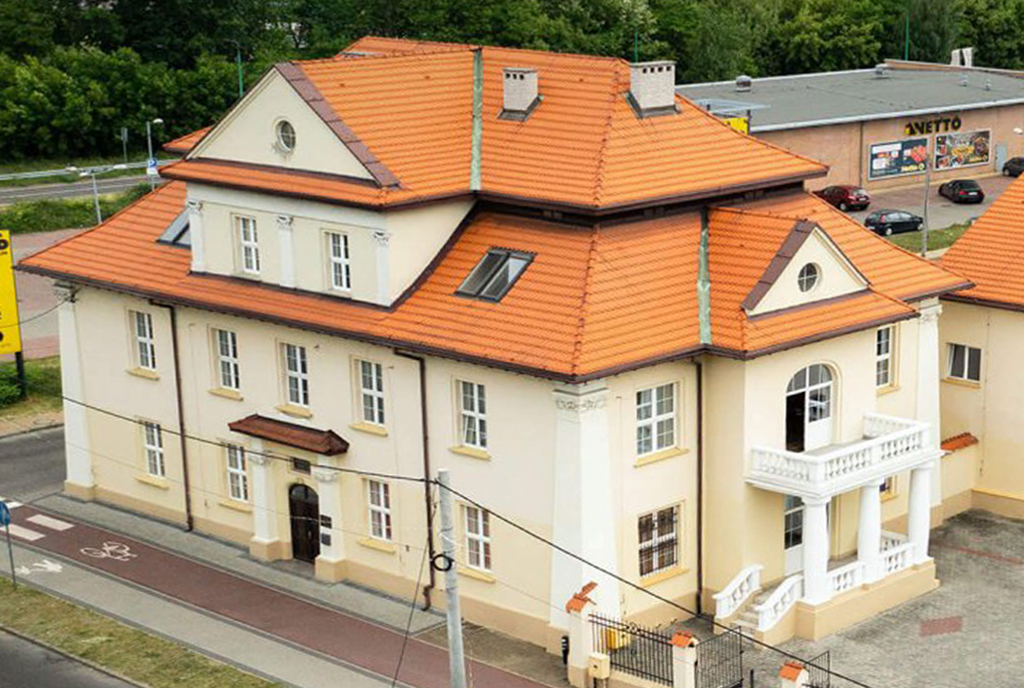 widok z lotu ptaka na luksusową willę na sprzedaż Katowice (okolice)