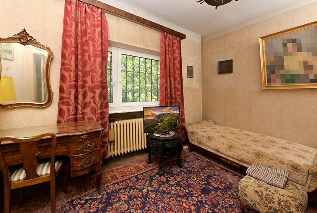 kameralny pokój dzienny w luksusowej willi na sprzedaż Warszawa