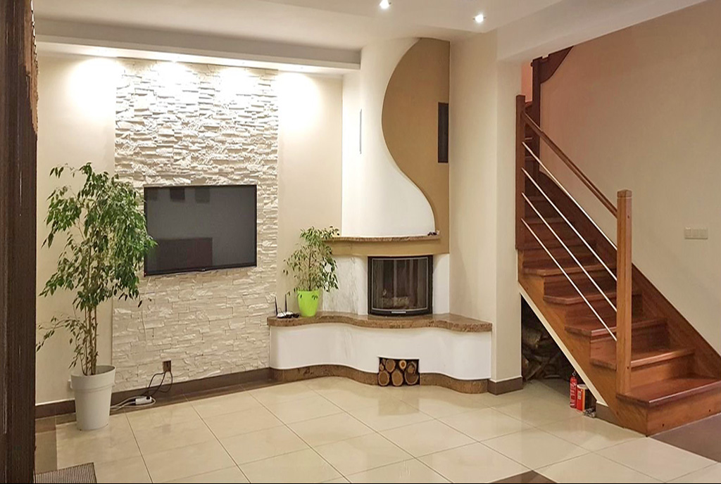 fragment salonu w luksusowej willi do wynajmu Szczecin