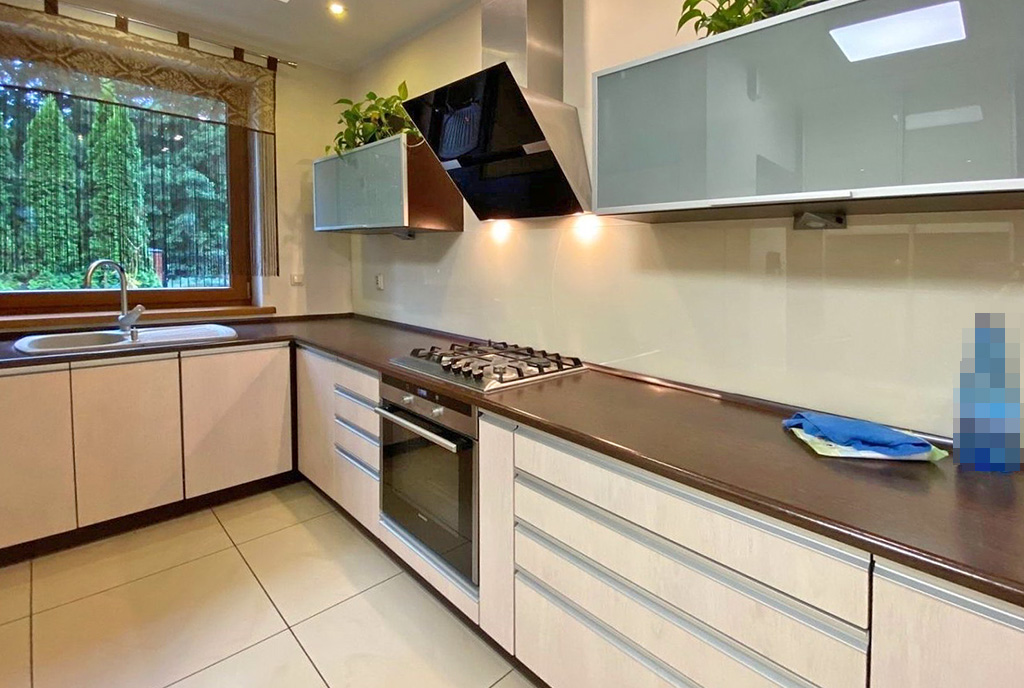 zabudowana kuchnia w ekskluzywnej willi na wynajem Szczecin