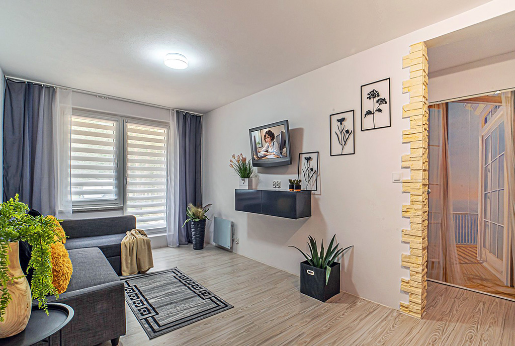 nowoczesny salon w ekskluzywnym apartamencie do sprzedaży Bolesławiec (okolice)