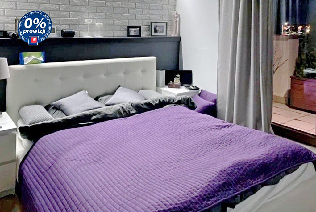elegancka sypialnia w luksusowym apartamencie na sprzedaż Gdańsk (okolice)
