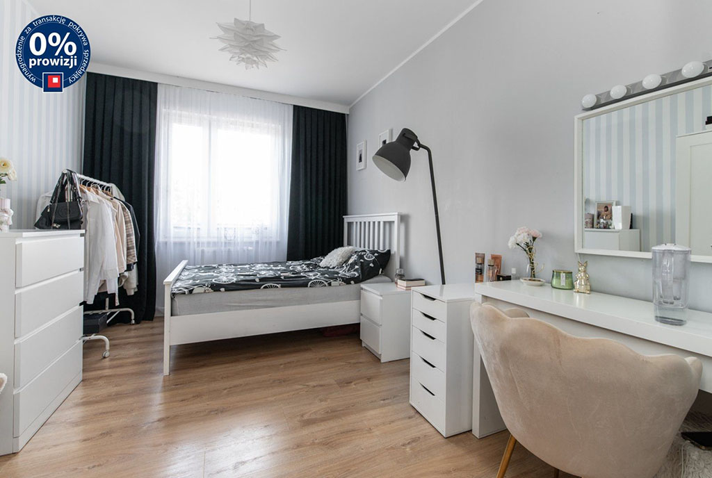 elegancka sypialnia w luksusowym apartamencie na sprzedaż Gdańsk