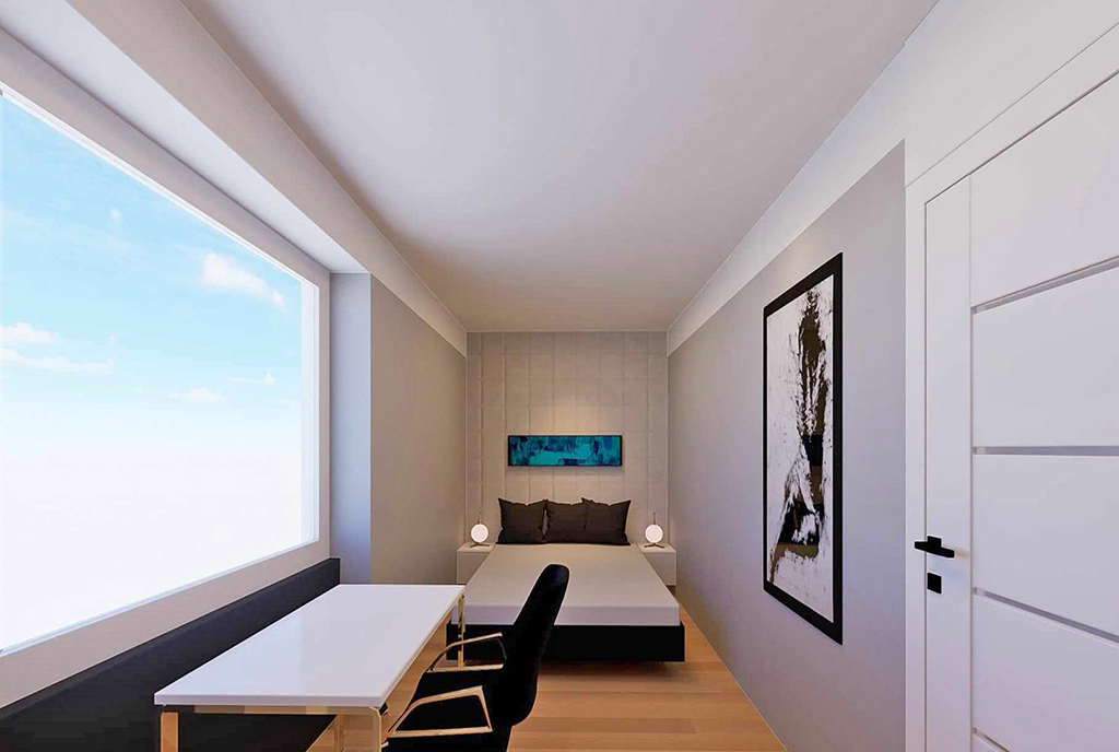 fragment sypialni w ekskluzywnym apartamencie na sprzedaż Kalisz