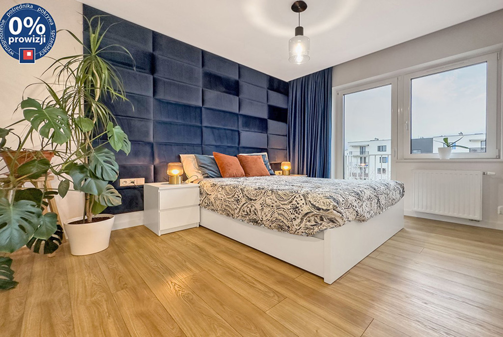 imponująca sypialnia w ekskluzywnym apartamencie na sprzedaż Katowice (okolice)