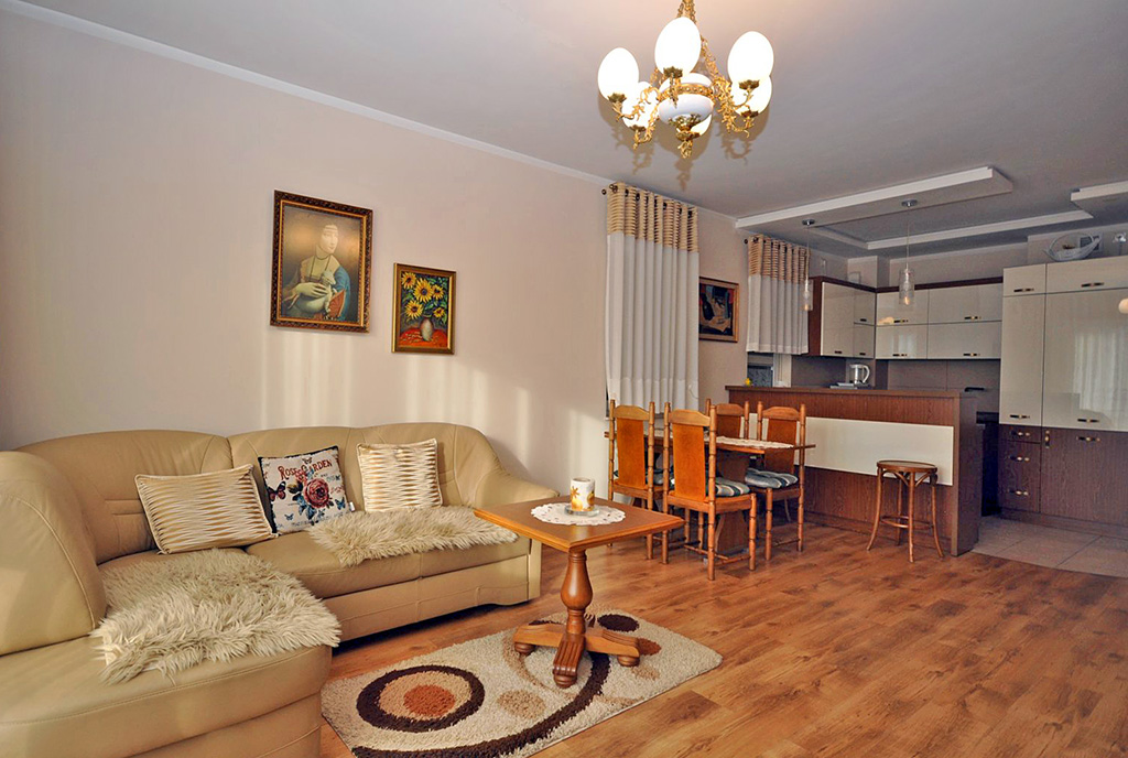 elegancki salon w ekskluzywnym apartamencie do sprzedaży Piotrków Trybunalski (okolice)