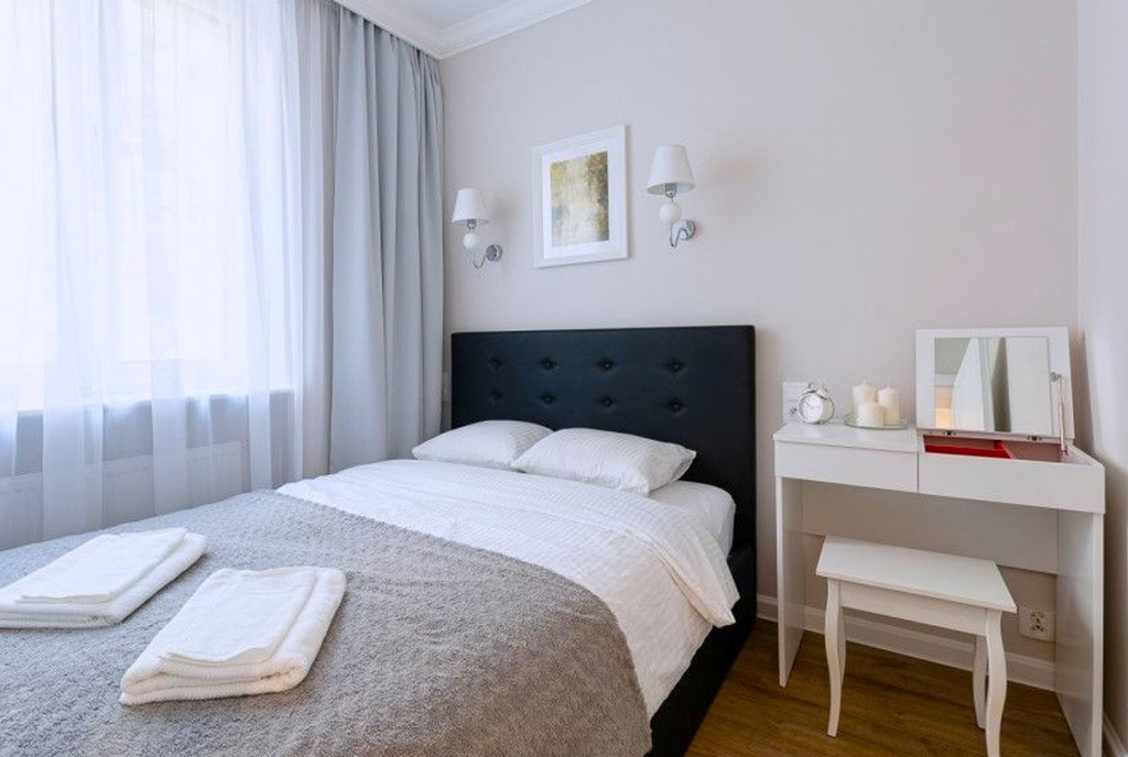 imponująca sypialnia w luksusowym apartamencie do sprzsedaży Gdańsk