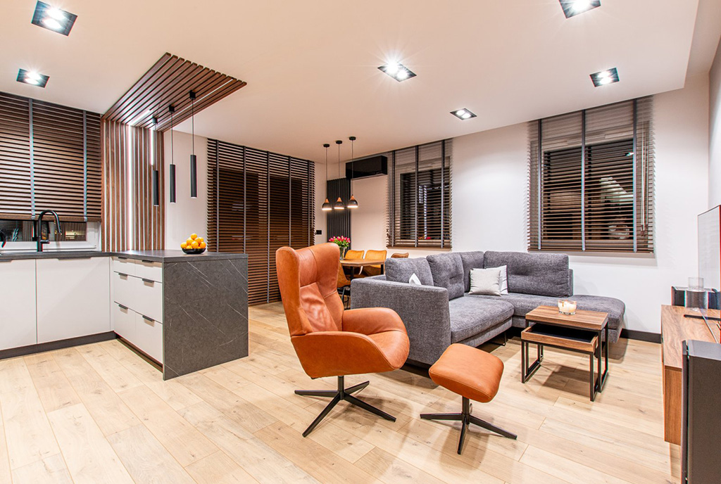 designerskie wnętrze ekskluzywnego apartamentu do wynajęcia Poznań