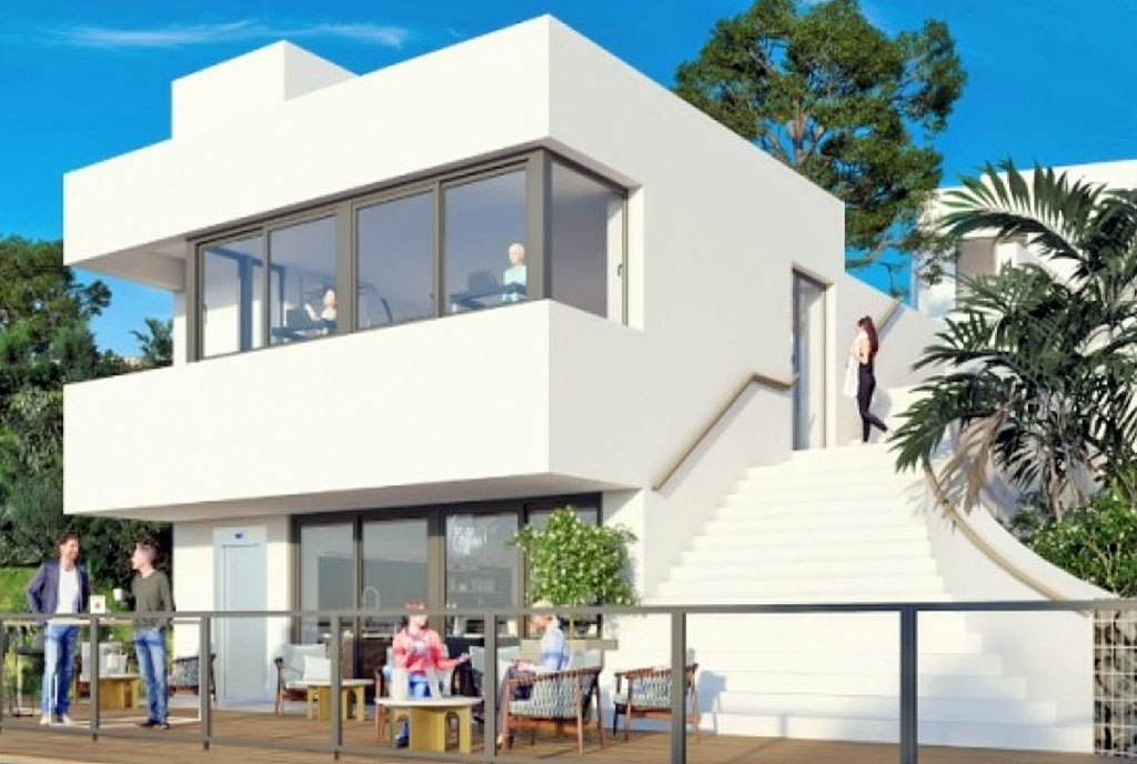 taras przed ekskluzywną willą d sprzedaży Hiszpania (Riviera del Sol, Calahonda)