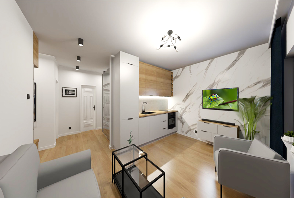 designerskie wnętrze ekskluzywnego apartamentu do sprzedaży Elbląg