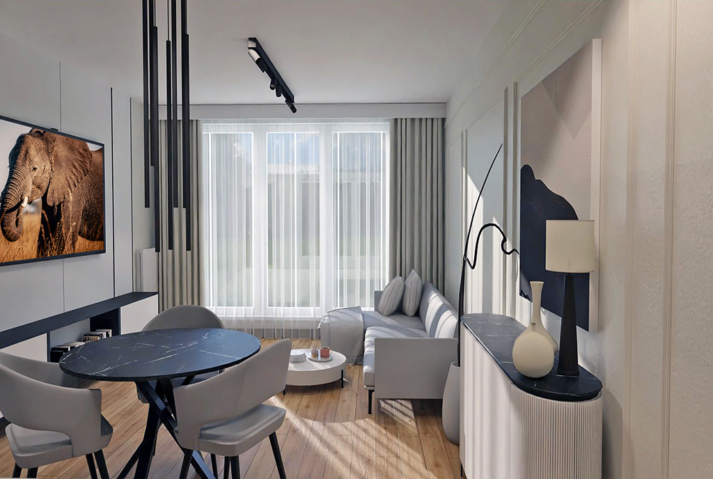 designerskie wnętrze ekskluzywnego apartamentu do sprzedaży Elbląg