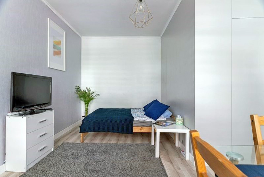 widok na sypialnię w ekskluzywnym apartamencie na sprzedaż Gdańsk