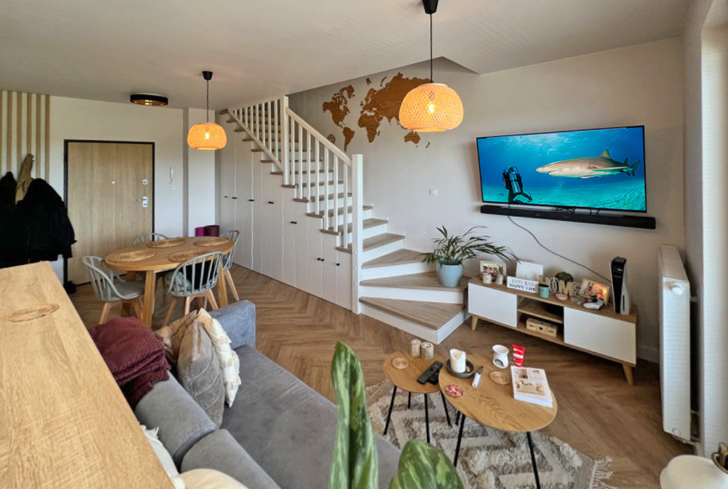 2-poziomowe wnętrze ekskluzywnego apartamentu do sprzedaży Gdańsk