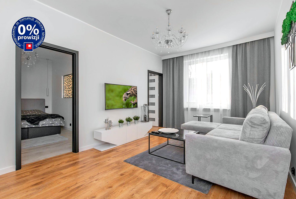 zaprojektowane w pastelowych kolorach wnętrze ekskluzywnego apartamentu do sprzedaży Gdynia