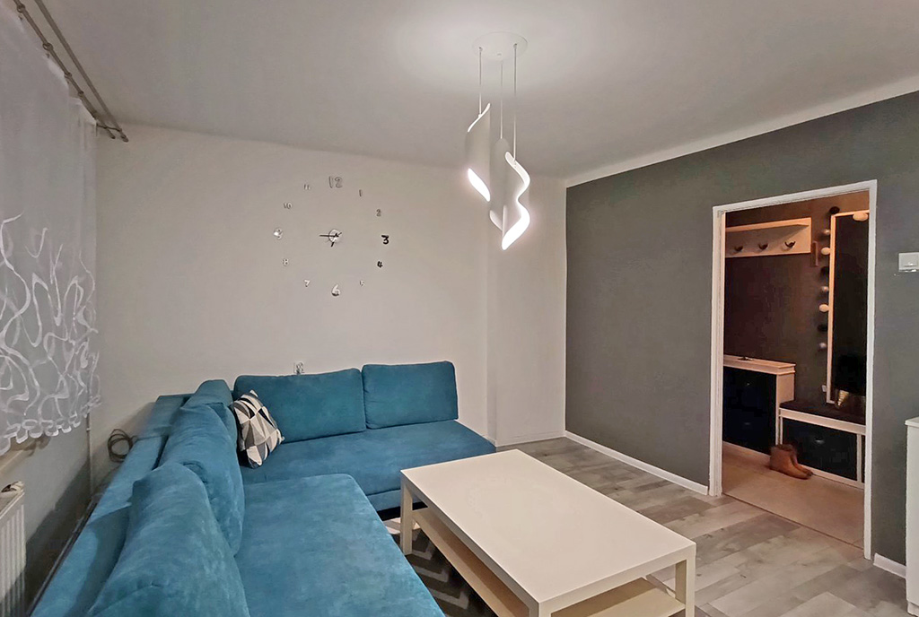 fragment pokoju gościnnego w luksusowym apartamencie na sprzedaż Katowice (okolice)